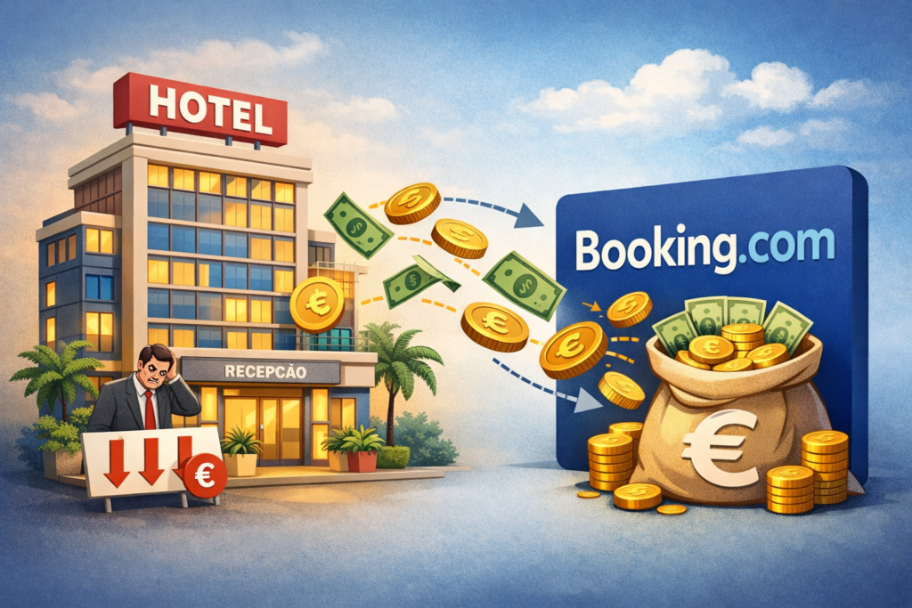 hotel pequeno a pagar comissão à booking