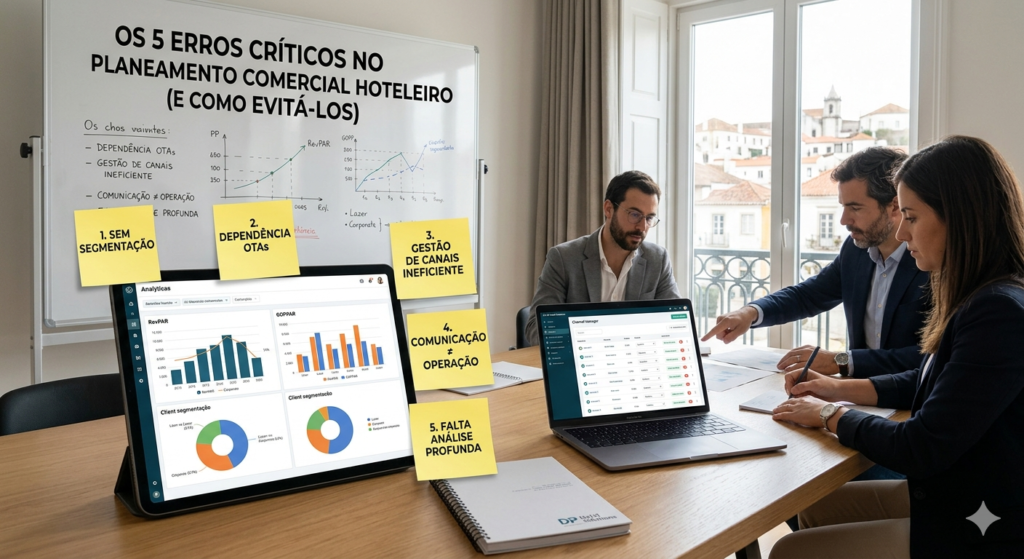 Os 5 Erros Críticos no Planeamento Comercial Hoteleiro (e como evitá-los)